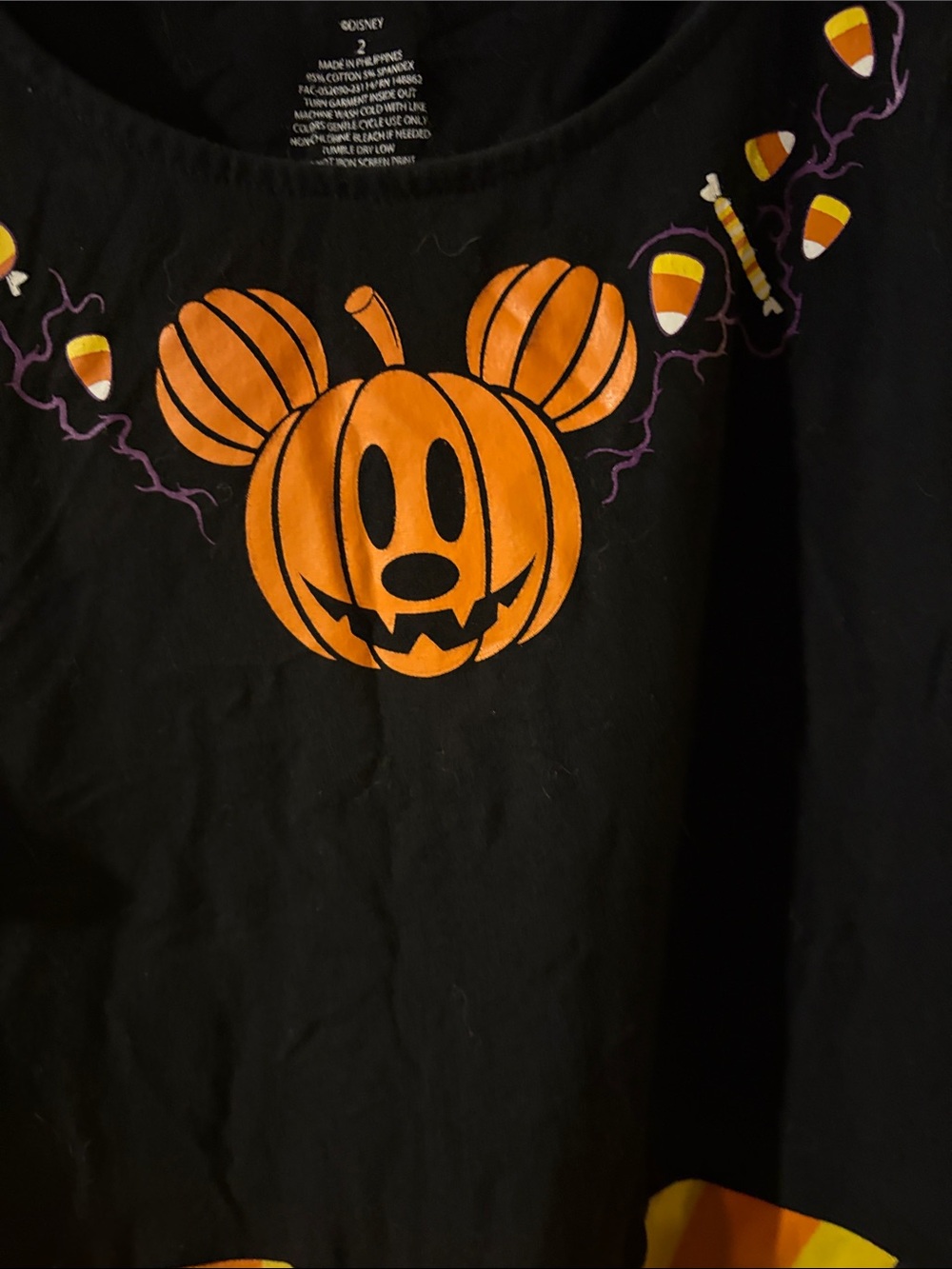 Disney Black, Orange & Yellow Striped Pumpkin Dress - Picture 3 of 4
